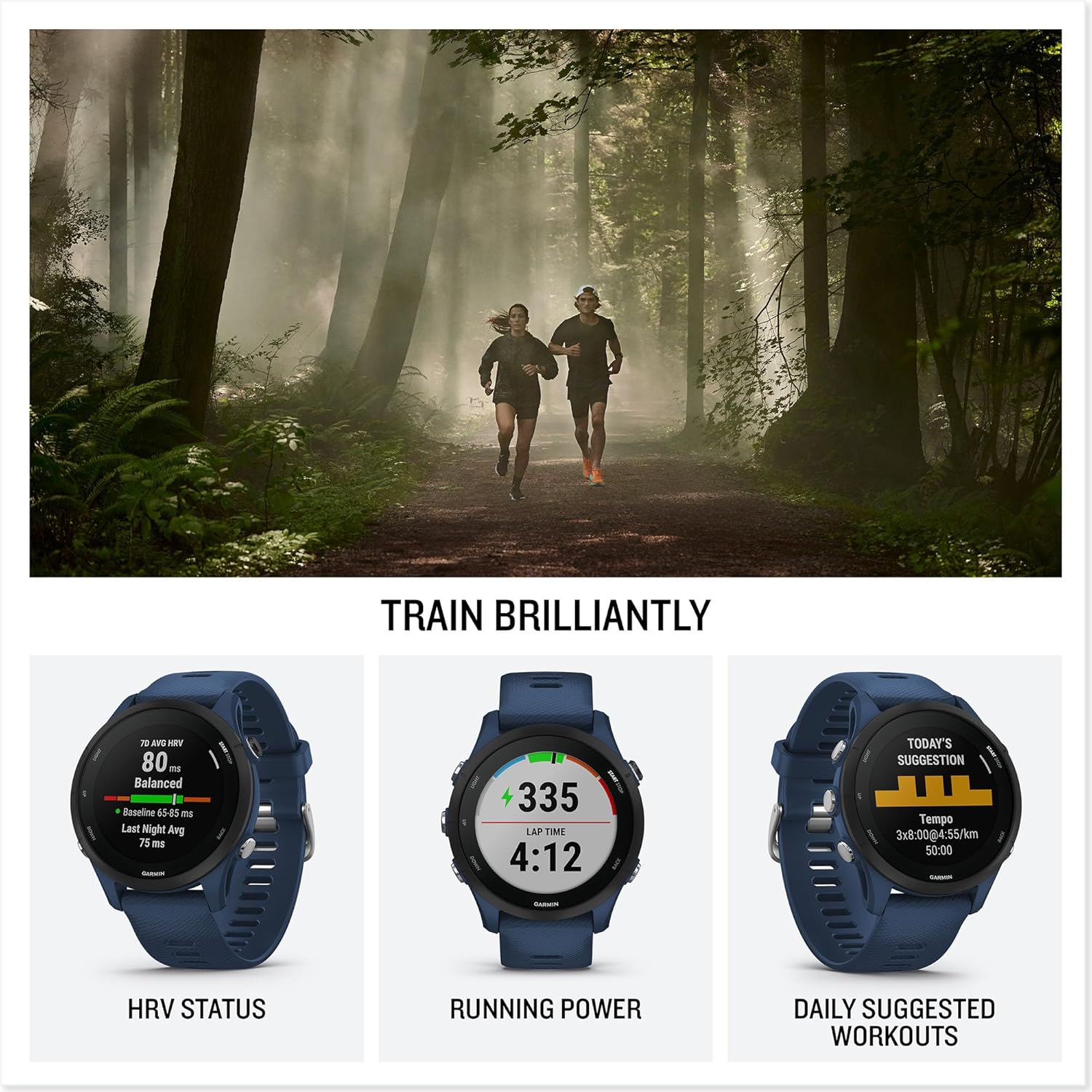 Smartwatch Garmin Forerunner 255 | Grigio ardesia | Smartwatch GPS per la corsa leggero e facile da usare | Durata della batteria fino a 14 giorni
