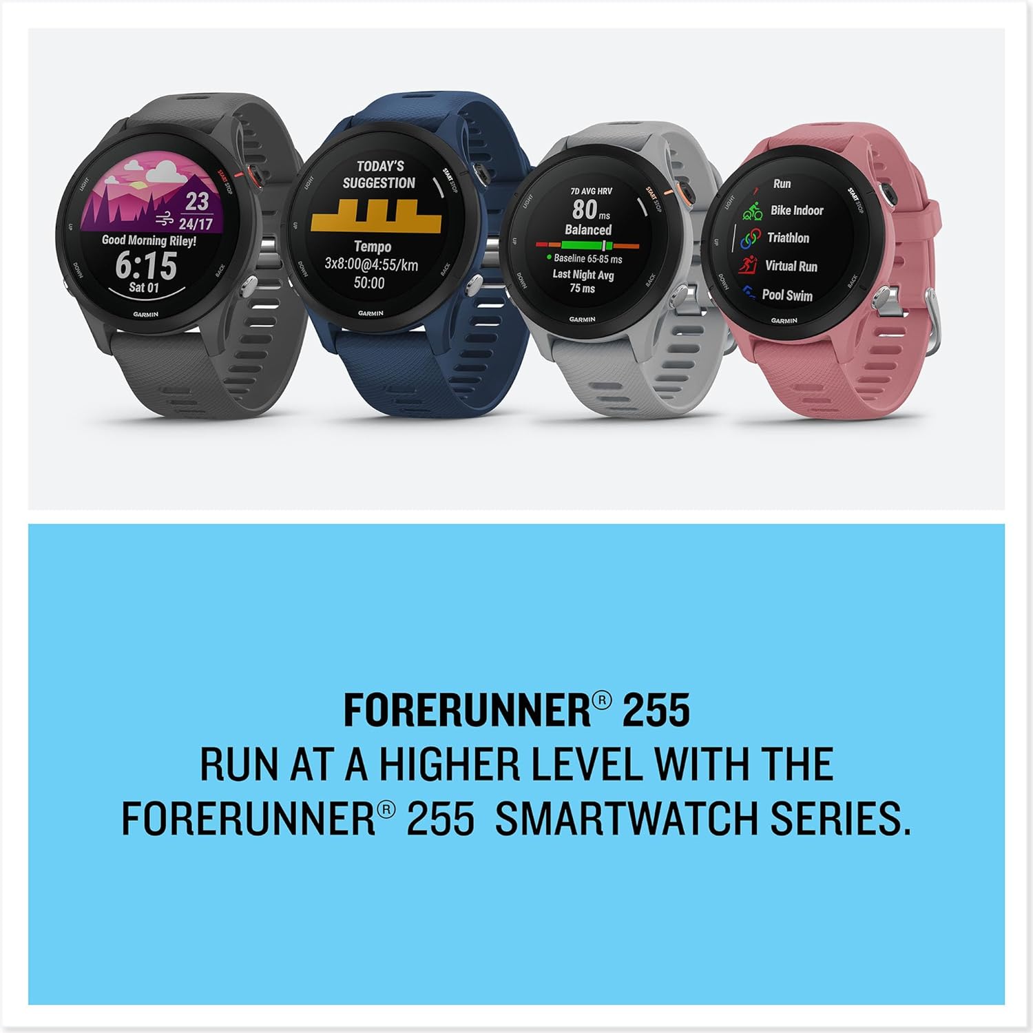 Smartwatch Garmin Forerunner 255 | Grigio ardesia | Smartwatch GPS per la corsa leggero e facile da usare | Durata della batteria fino a 14 giorni